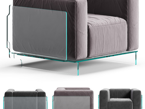 Glas Italia Crystal Lounge Armchair 3Dモデル