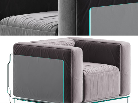 Glas Italia Crystal Lounge Armchair 3D 모델