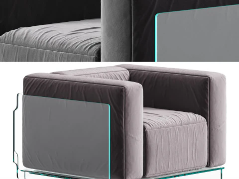 Glas Italia Crystal Lounge Armchair 3D Model