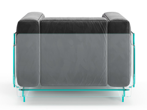 Glas Italia Crystal Lounge Armchair 3D 모델