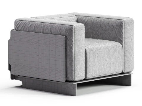 Glas Italia Crystal Lounge Armchair 3D Model