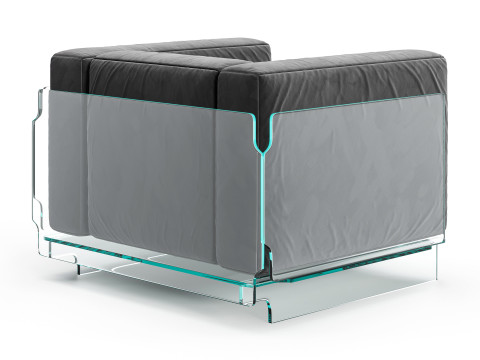 Glas Italia Crystal Lounge Armchair 3D 모델