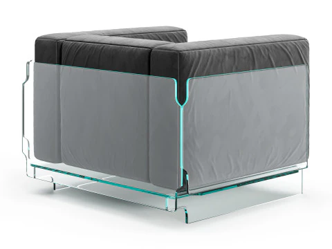 Glas Italia Crystal Lounge Armchair 3D Model