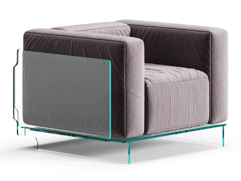Glas Italia Crystal Lounge Armchair 3D Model