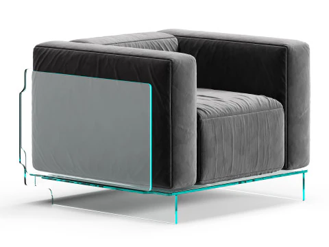Glas Italia Crystal Lounge Armchair 3D Model
