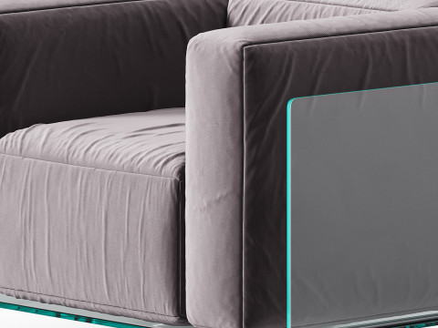 Glas Italia Crystal Lounge Armchair 3D 모델