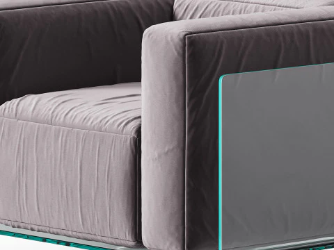 Glas Italia Crystal Lounge Armchair 3D Model
