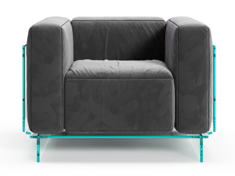 Glas Italia Crystal Lounge Armchair 3D 모델