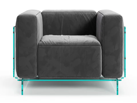 Glas Italia Crystal Lounge Armchair 3D Model