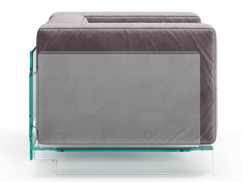 Glas Italia Crystal Lounge Armchair 3D 모델