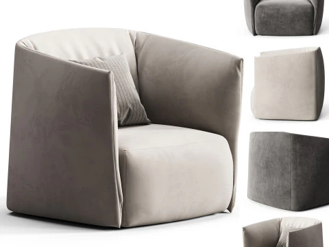 Poliform Santa Monica Armchair 3D Model