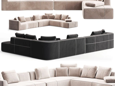 BB ITALIA Bend Sofa 3D Model