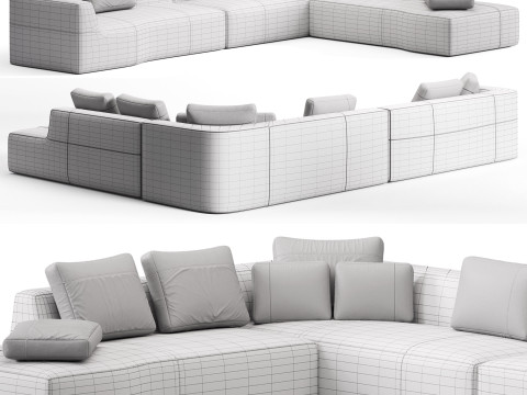 BB ITALIA Bend Sofa 3Dモデル