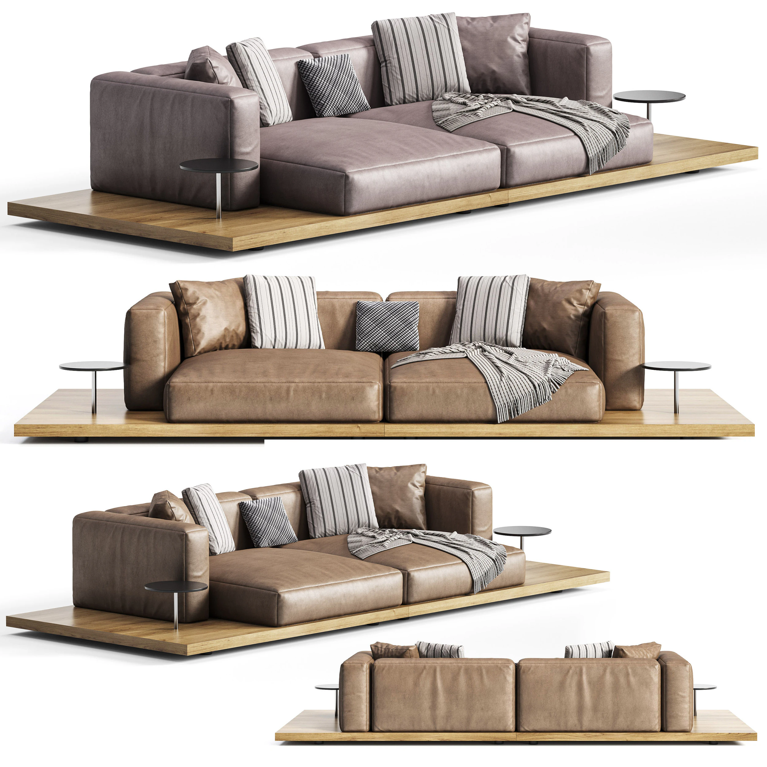 BB ITALIA Dock Sofa 3D Model .c4d .max .obj .3ds .fbx .stl .blend 