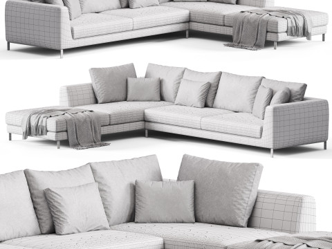 BB ITALIA Ray Corner Sectional Sofatex 3Dモデル