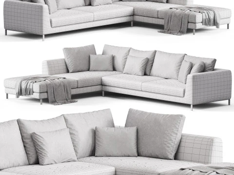 BB ITALIA Ray Corner Sectional Sofatex 3D Model