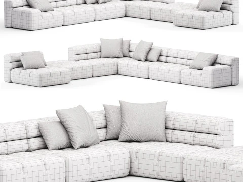 BB ITALIA Tufty Time Corner Sofa 3D Model