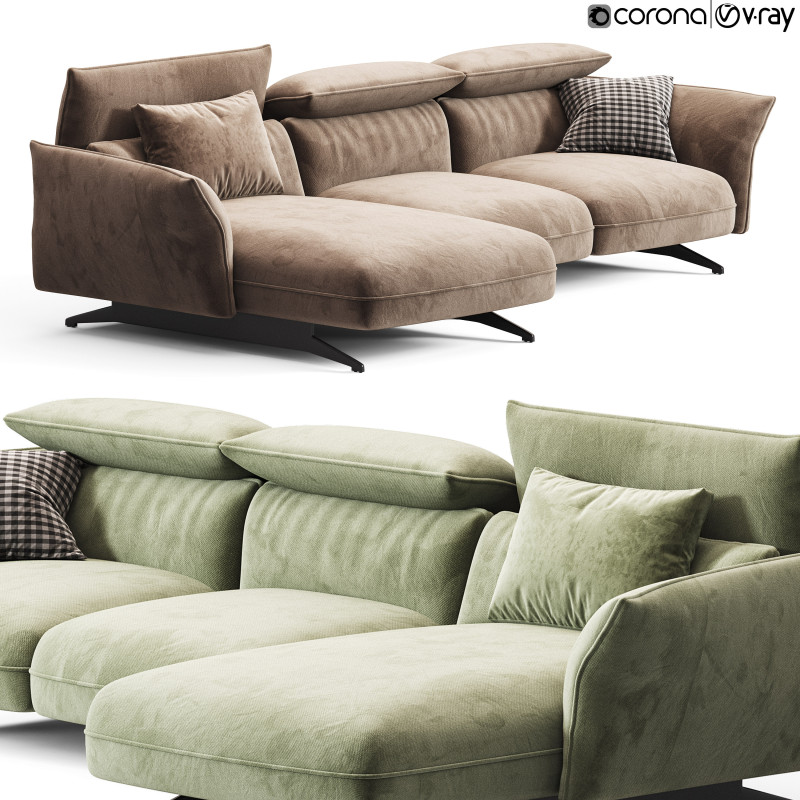 Diotti Exeter Sofa Modèle 3D .c4d .max .obj .3ds .fbx .stl .blend