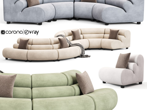 Eichholtz Lindau Inside Corner Modular Sofa Modello 3D