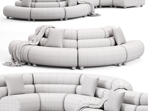 Eichholtz Lindau Inside Corner Modular Sofa Modèle 3D