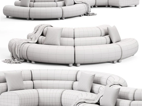Eichholtz Lindau Inside Corner Modular Sofa 3D Model