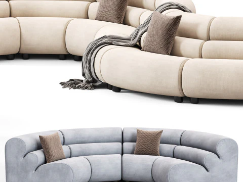 Eichholtz Lindau Inside Corner Modular Sofa 3D Model