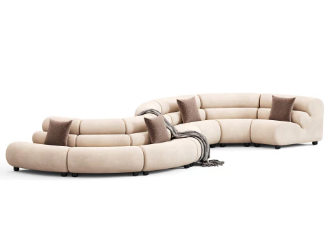 Eichholtz Lindau Inside Corner Modular Sofa 3D Model