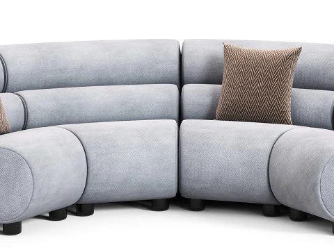 Eichholtz Lindau Inside Corner Modular Sofa 3D Model