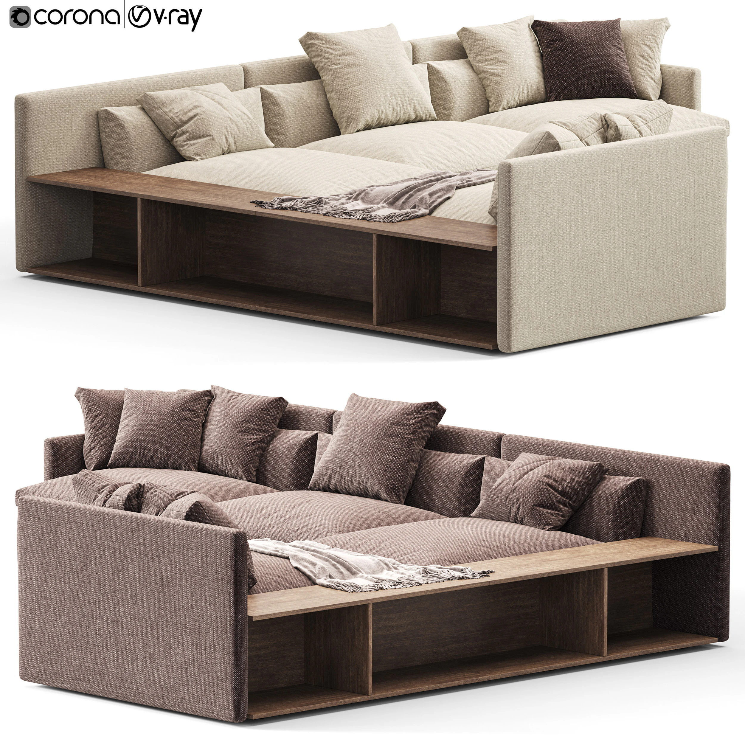 Frigerio Dominio Sofa 3D Model .c4d .max .obj .3ds .fbx .stl .blend 
