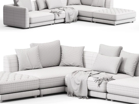 Frigerio Miller Corner Sofa 3D Model