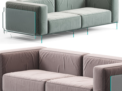 Glas Italia Crystal Lounge Sofa 3D Model