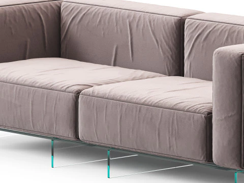 Glas Italia Crystal Lounge Sofa 3D Model