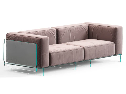 Glas Italia Crystal Lounge Sofa 3D Model