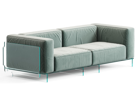 Glas Italia Crystal Lounge Sofa 3D 모델