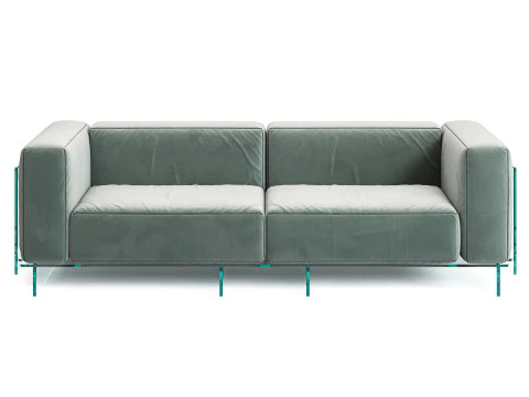 Glas Italia Crystal Lounge Sofa 3D Model