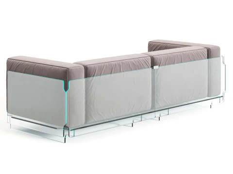 Glas Italia Crystal Lounge Sofa 3D Model
