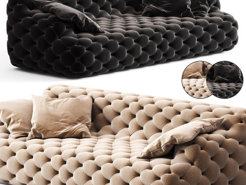 Meridiani Norton Capitonne Sofas 3D Model