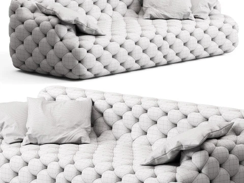 Meridiani Norton Capitonne Sofas 3D Model