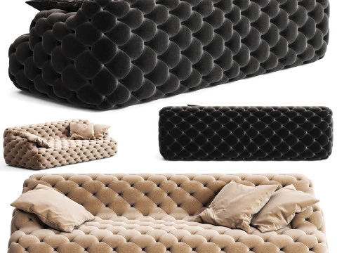 Meridiani Norton Capitonne Sofas 3D Model