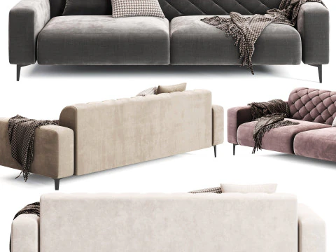 Pianca Boston Capitonne Sofa 3D Model