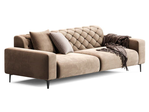 Pianca Boston Capitonne Sofa 3D Model