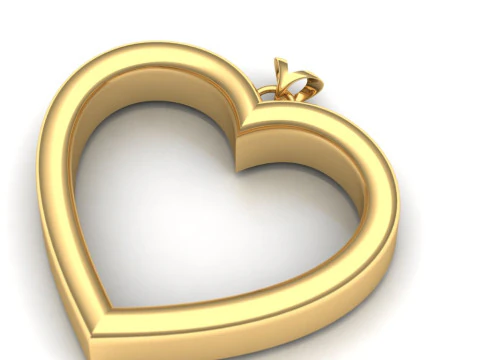 Wisiorek serce Model 3D