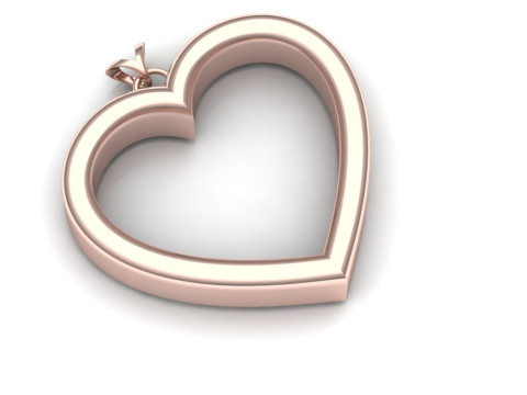 Heart pendant Modello 3D