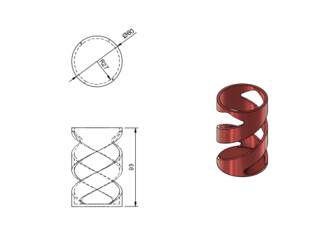 Decorative cylinders 3D प्रिंट मॉडल