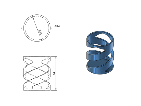 Decorative cylinders 3D प्रिंट मॉडल