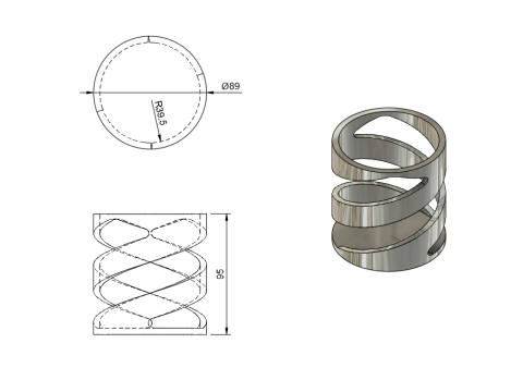 Decorative cylinders 3D प्रिंट मॉडल