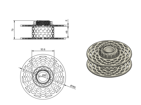 3d printing wire coil 2 3Dプリントモデル