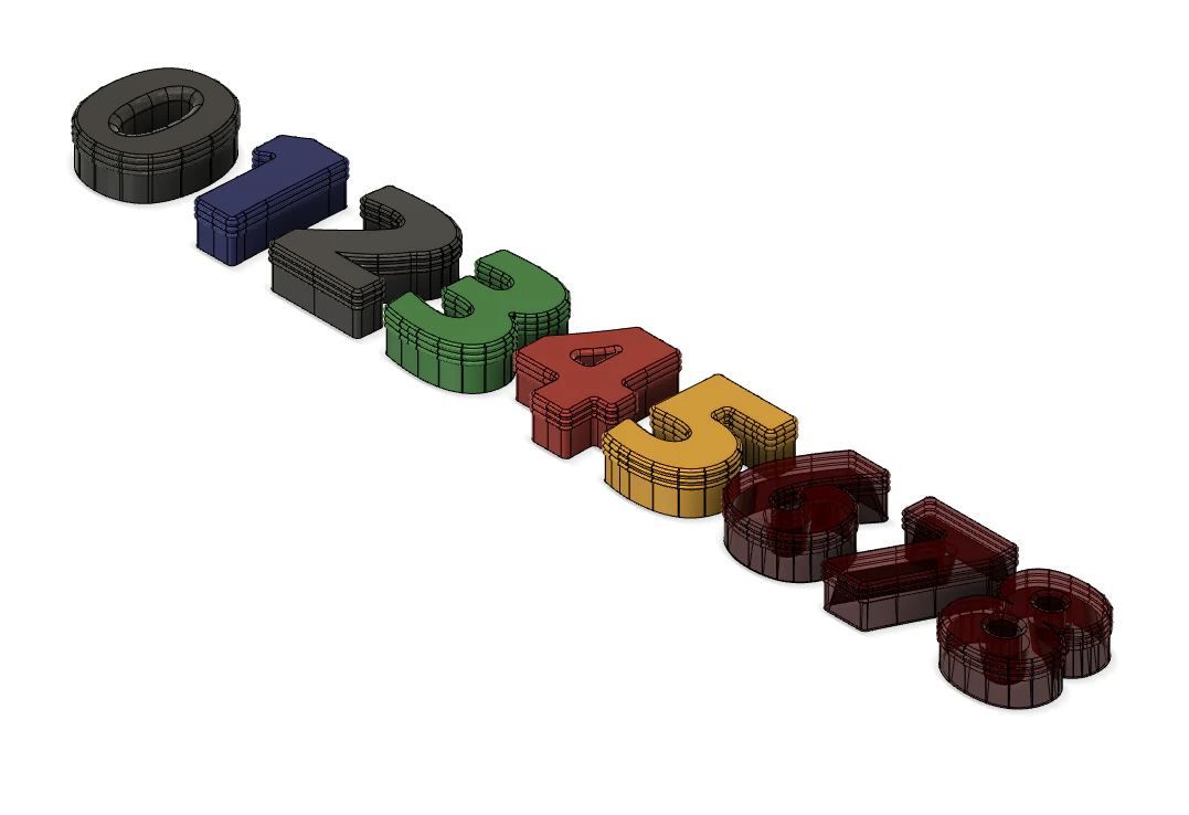 Cortadores de galletas con n&uacute;meros Modelo de impresión 3D .c4d .max .obj .3ds .fbx .stl .blend 