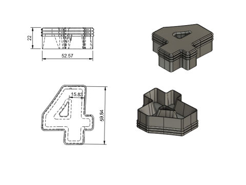 Number cookie cutters Modelo de Impressão 3D
