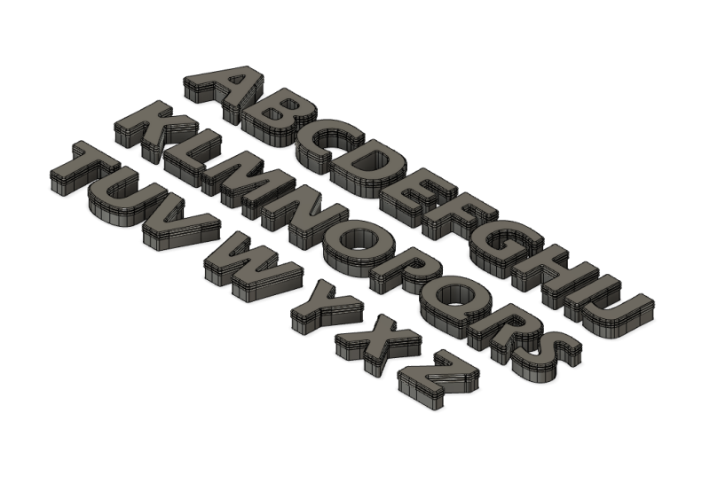 Letters cookie cutters 3D Принт Модель .c4d .max .obj .3ds .fbx .stl .blend 
